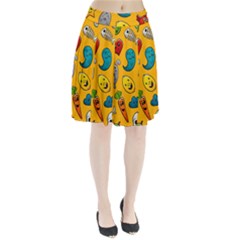 Graffiti Characters Seamless Ornament Pleated Skirt by Amaryn4rt