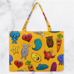 Graffiti Characters Seamless Ornament Zipper Medium Tote Bag by Amaryn4rt