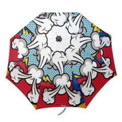 Rays Smoke Pop Art Style Vector Illustration Folding Umbrellas by Amaryn4rt