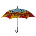 Pow Word Pop Art Style Expression Vector Hook Handle Umbrellas (Large) View3