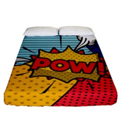 Pow Word Pop Art Style Expression Vector Fitted Sheet (california King Size) by Amaryn4rt