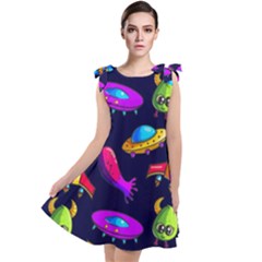 Space Pattern Tie Up Tunic Dress by Amaryn4rt