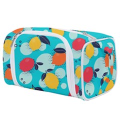 Pop Art Style Citrus Seamless Pattern Toiletries Pouch by Amaryn4rt
