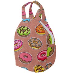 Doughnut Doodle Colorful Seamless Pattern Travel Backpacks by Amaryn4rt