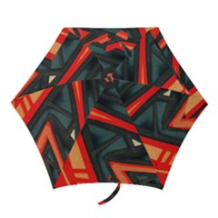 Graffiti Detail Wallpaper Texture Background Mini Folding Umbrellas by Amaryn4rt