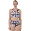 Full Color Flash Tattoo Patterns Racer Back Bikini Set View1
