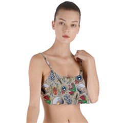 Tattoo Pattern Layered Top Bikini Top  by Amaryn4rt