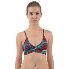 Vintage Floral Colorful Seamless Pattern Wrap Around Bikini Top by Amaryn4rt