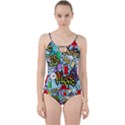 Graffiti Characters Seamless Pattern Cut Out Top Tankini Set View1