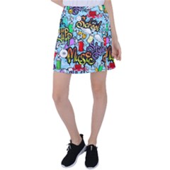 Graffiti Characters Seamless Pattern Tennis Skirt by Amaryn4rt