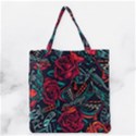 Vintage Flash Tattoos Designs Seamless Pattern Grocery Tote Bag View1