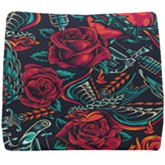 Vintage Flash Tattoos Designs Seamless Pattern Seat Cushion by Amaryn4rt
