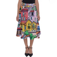 Menton Old Town France Perfect Length Midi Skirt by Amaryn4rt