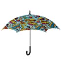 Comic Elements Colorful Seamless Pattern Hook Handle Umbrellas (Medium) View3