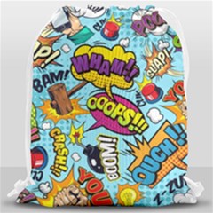 Comic Elements Colorful Seamless Pattern Drawstring Bag (large) by Amaryn4rt