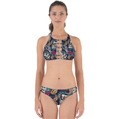 Vintage Art Tattoos Colorful Seamless Pattern Perfectly Cut Out Bikini Set by Amaryn4rt