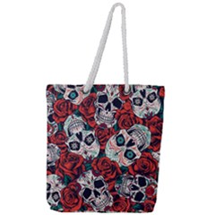 Vintage Day Dead Seamless Pattern Full Print Rope Handle Tote (large) by Amaryn4rt