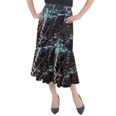Abstract Colorful Texture Midi Mermaid Skirt by Amaryn4rt