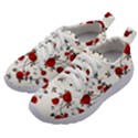 Vector Roses Pattern,red flowers and black branches, asymmetric design Kids Athletic Shoes View2