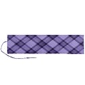 Pastel purple and steel black lines pattern, retro tartan, classic plaid Roll Up Canvas Pencil Holder (L) View1