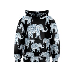Elephant-pattern-background Kids  Pullover Hoodie by Sobalvarro