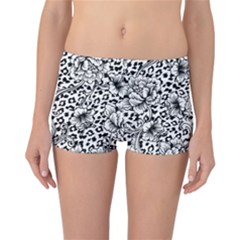 Vector-eclectic-fabric-seamless-pattern-animal-background-with-baroque-ornament Reversible Boyleg Bikini Bottoms by Sobalvarro