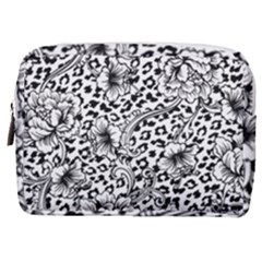Vector-eclectic-fabric-seamless-pattern-animal-background-with-baroque-ornament Make Up Pouch (medium) by Sobalvarro
