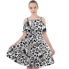 Vector-eclectic-fabric-seamless-pattern-animal-background-with-baroque-ornament Cut Out Shoulders Chiffon Dress by Sobalvarro