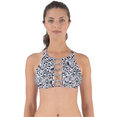 Vector-eclectic-fabric-seamless-pattern-animal-background-with-baroque-ornament Perfectly Cut Out Bikini Top by Sobalvarro