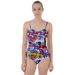Crazy Grafitti Sweetheart Tankini Set by essentialimage