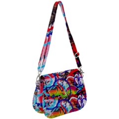 Crazy Grafitti Saddle Handbag by essentialimage
