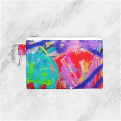 Crazy Graffiti Canvas Cosmetic Bag (small) by essentialimage