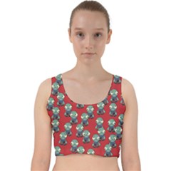Zombie Virus Velvet Racer Back Crop Top by helendesigns
