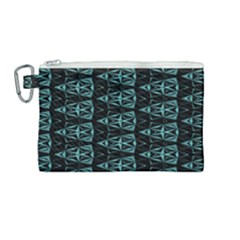 Digital Traingles Canvas Cosmetic Bag (medium) by Sparkle