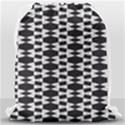 Black And White Triangles Drawstring Bag (Large) View2