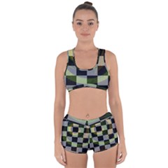 Circle Checks Racerback Boyleg Bikini Set by Sparkle