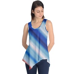 Blue White Sleeveless Tunic by Sparkle