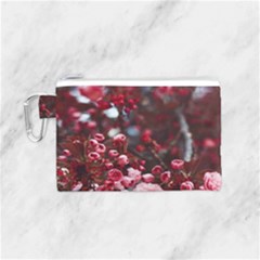 Red Floral Canvas Cosmetic Bag (small) by Sparkle