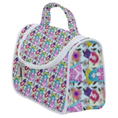 Blue Haired Girl Pattern Blue Satchel Handbag by snowwhitegirl