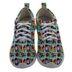 Purple Glasses Girl Pattern Blue Athletic Shoes by snowwhitegirl
