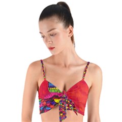 Colorful Leg Warmers Woven Tie Front Bralet by snowwhitegirl
