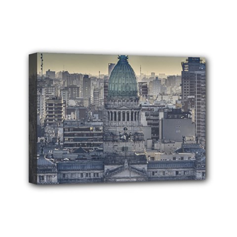 Buenos Aires Argentina Cityscape Aerial View Mini Canvas 7  X 5  (stretched) by dflcprintsclothing