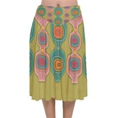 Americana 2 Velvet Flared Midi Skirt by emmamatrixworm