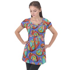 Urban Design  Puff Sleeve Tunic Top by emmamatrixworm