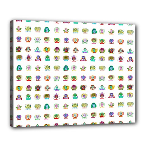 All The Aliens Teeny Canvas 20  X 16  (stretched) by ArtByAng