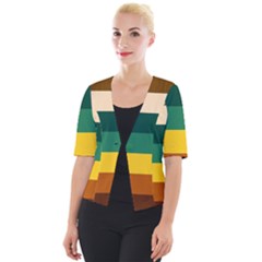 Retro 80s Cropped Button Cardigan by tmsartbazaar