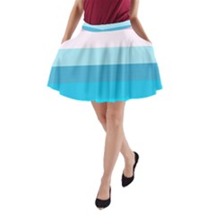 Sea And Sunset A-line Pocket Skirt by tmsartbazaar