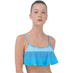 Sea And Sunset Frill Bikini Top by tmsartbazaar