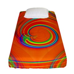  Twirl Fitted Sheet (single Size) by Angelandspot