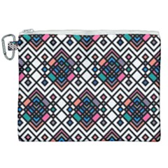 Boho Geometric Canvas Cosmetic Bag (xxl) by tmsartbazaar